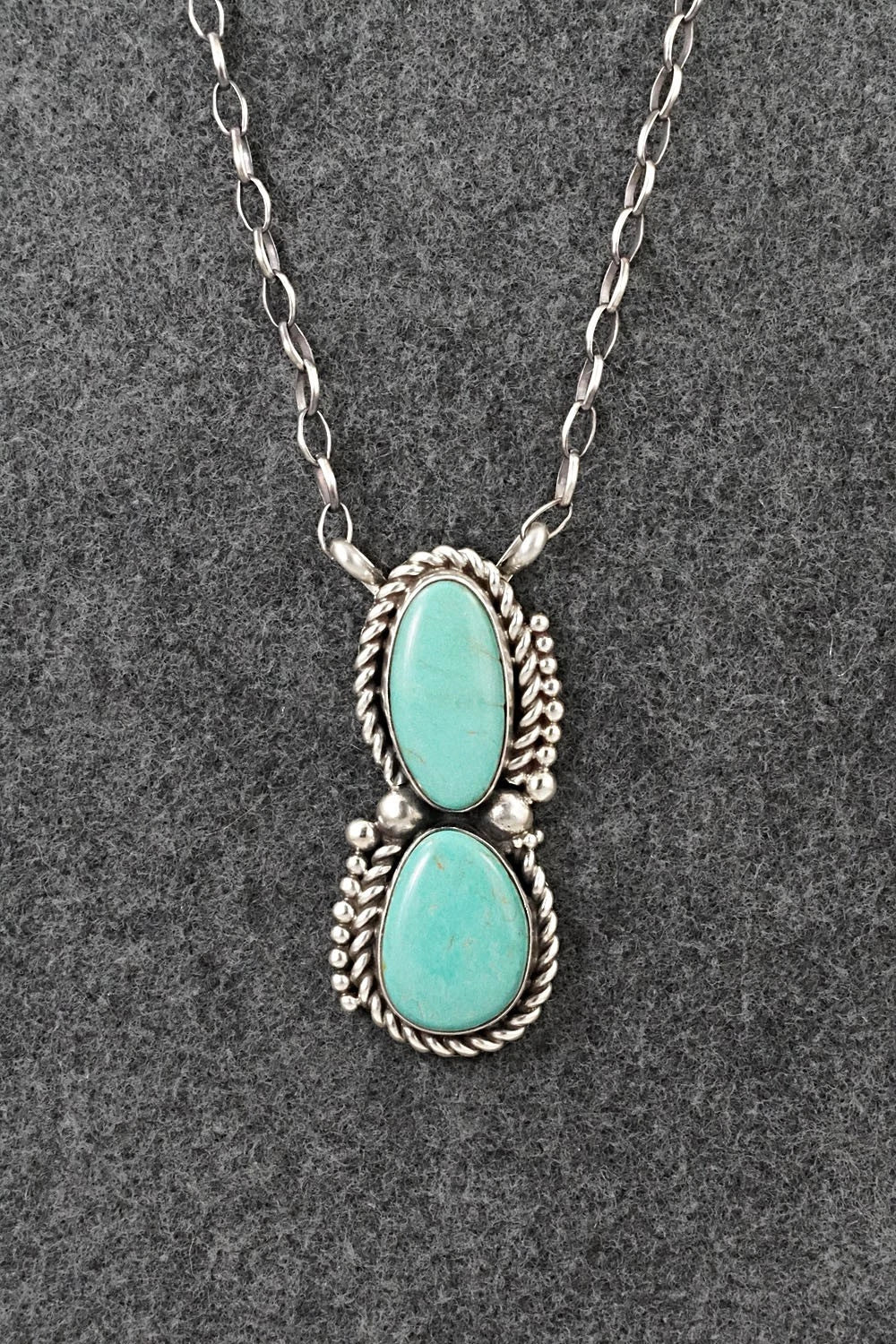 Turquoise & Sterling Silver Necklace - Antwone Brown