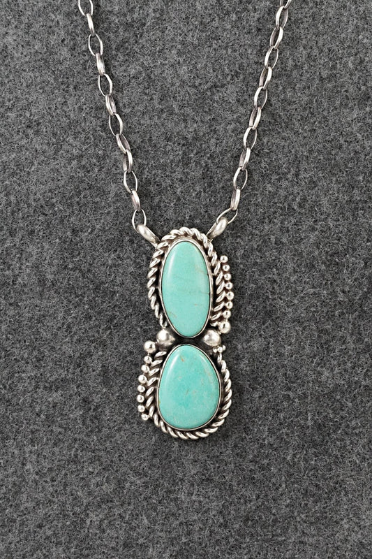 Turquoise & Sterling Silver Necklace - Antwone Brown