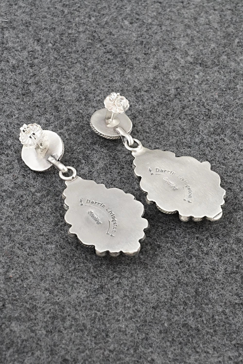 Turquoise & Sterling Silver Earrings - Darrin Livingston