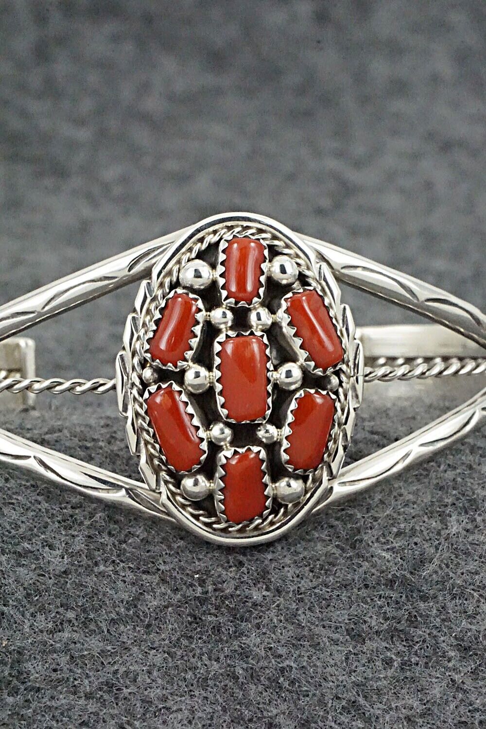 Coral & Sterling Silver Bracelet - Melvin Chee