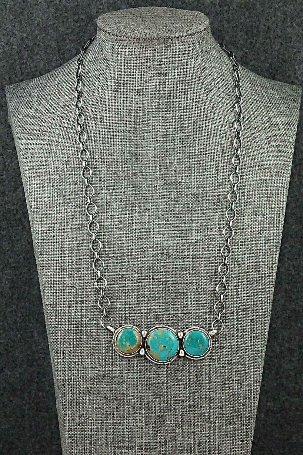 Turquoise & Sterling Silver Necklace - Kathleen Livingston