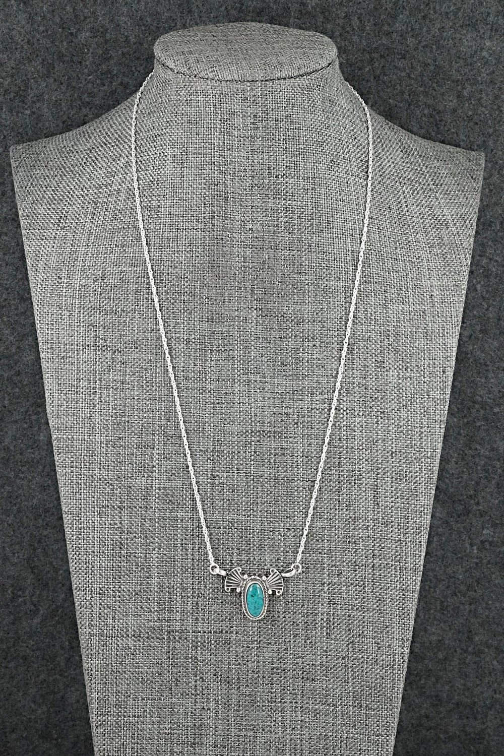 Turquoise & Sterling Silver Necklace - Verley Betone