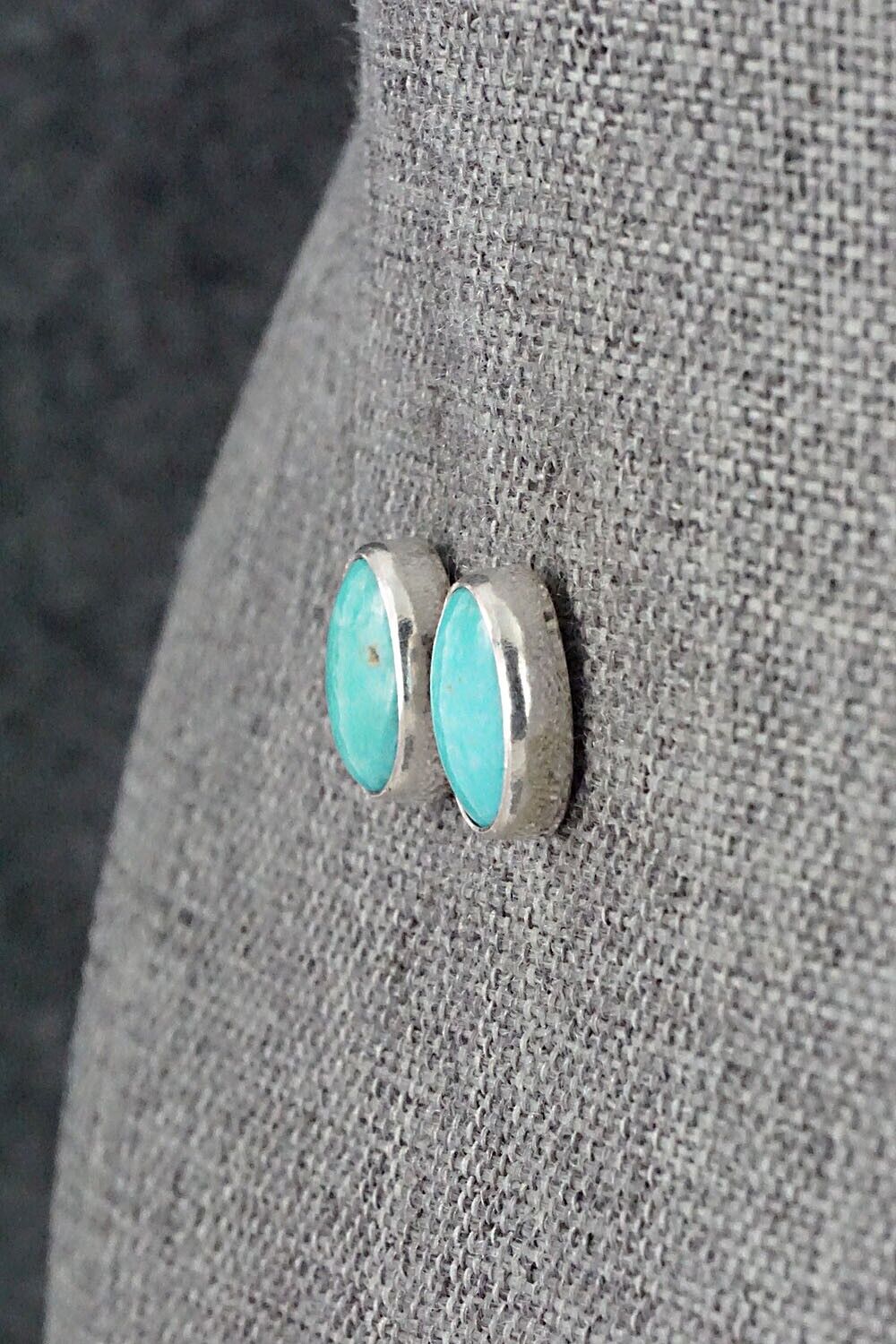 Turquoise & Sterling Silver Earrings - Marco Begaye