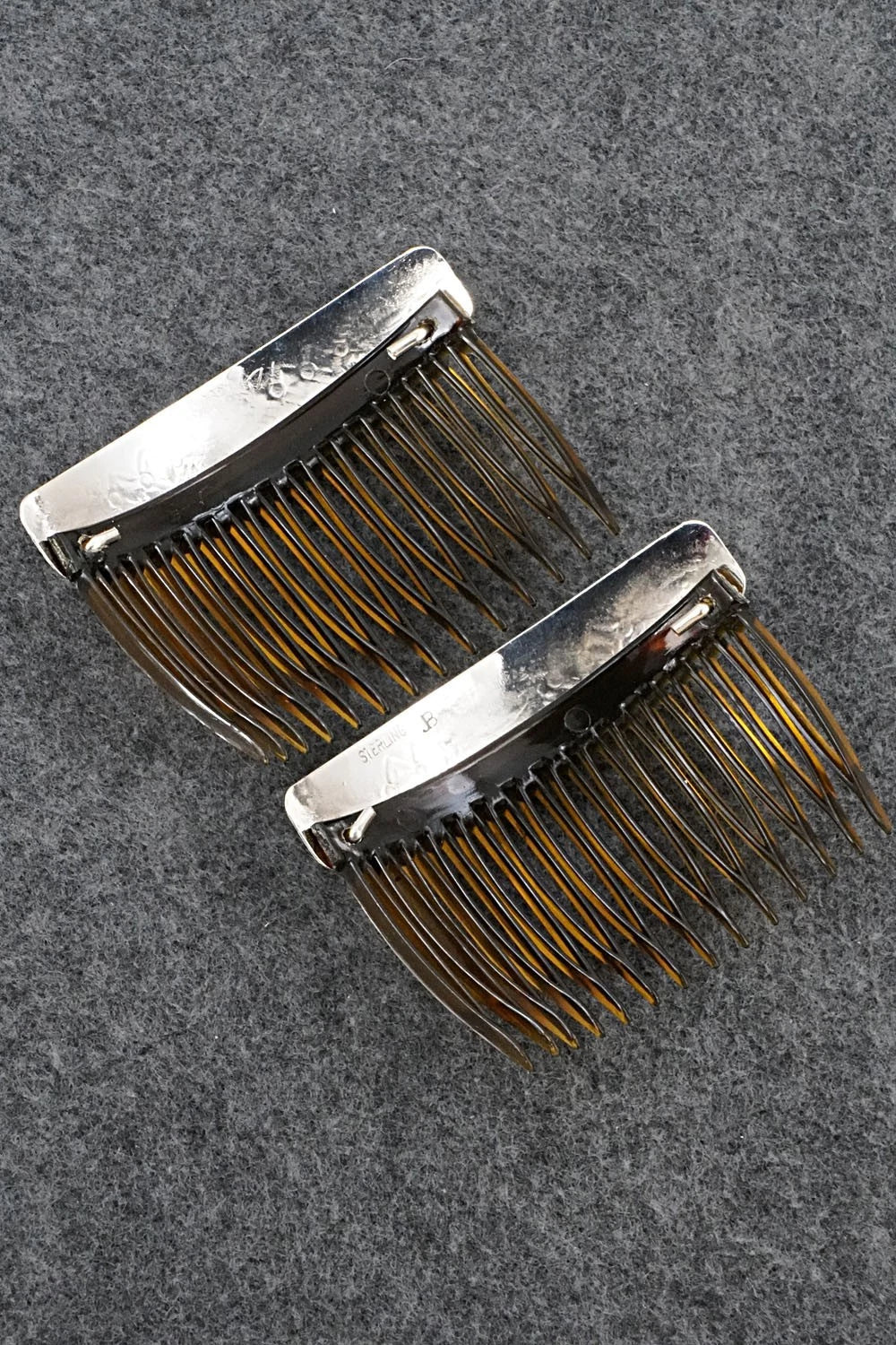 Turquoise & Sterling Silver Hair Combs - Joann Silver