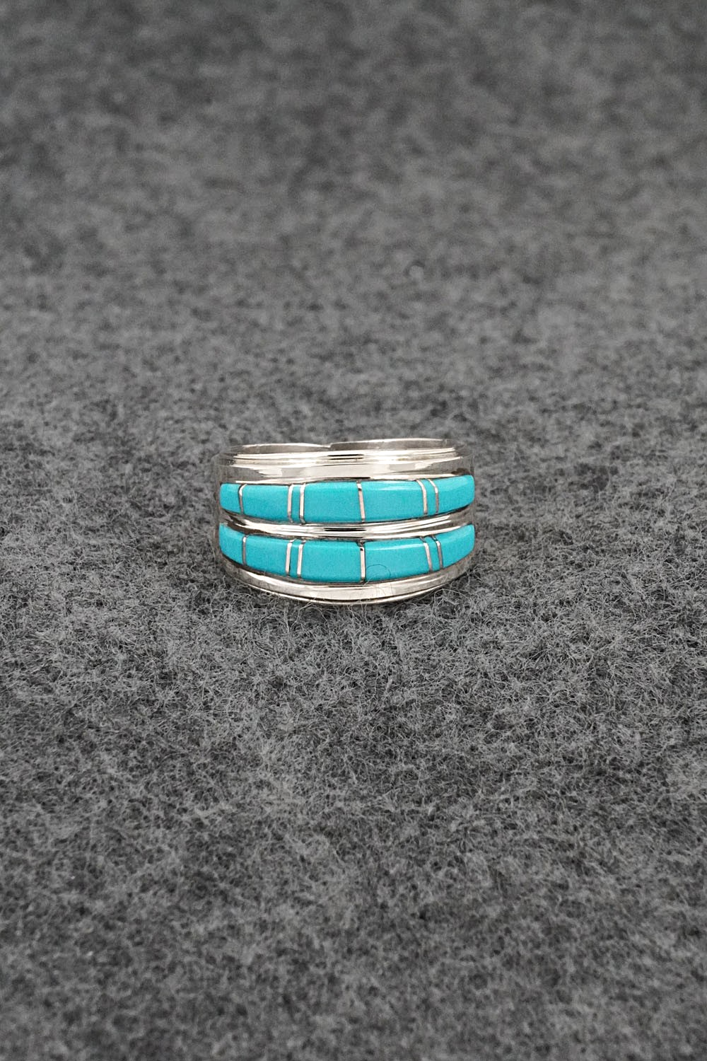Turquoise & Sterling Silver Ring - Wilbert Muskett Jr. - Size 7.25