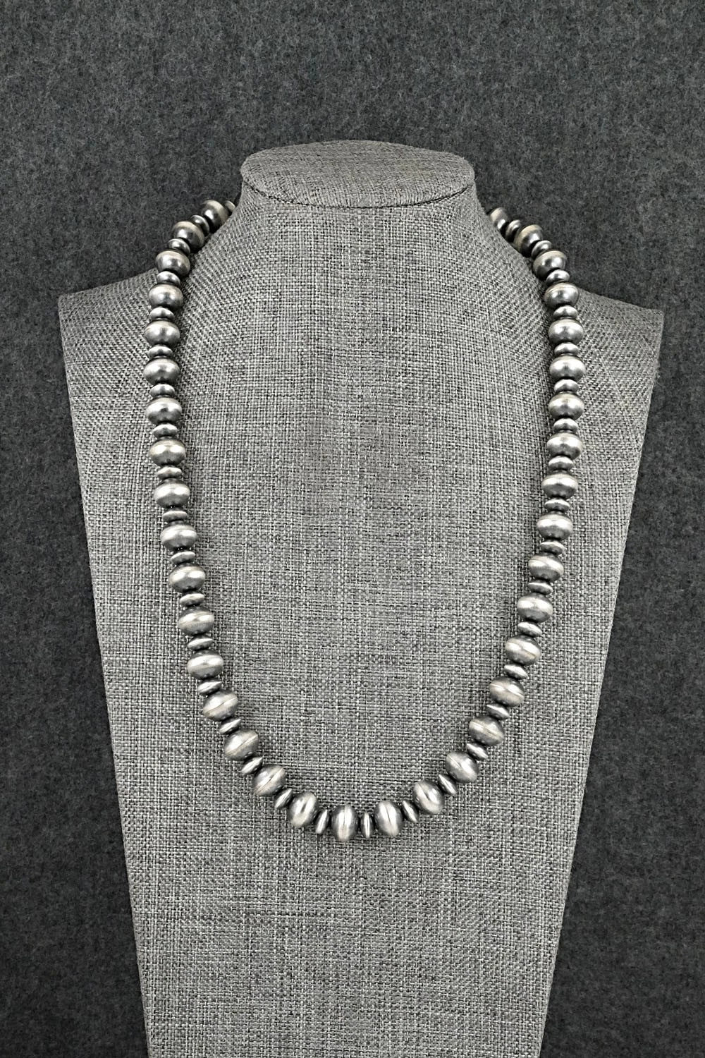 Sterling Silver Navajo Pearl Necklace 20" - Crystal Haley