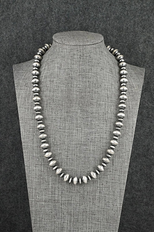 Sterling Silver Navajo Pearl Necklace 20" - Crystal Haley