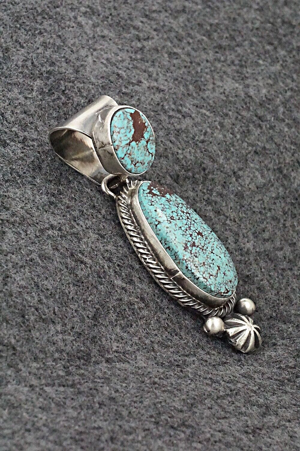 Turquoise & Sterling Silver Pendant - Darrin Livingston