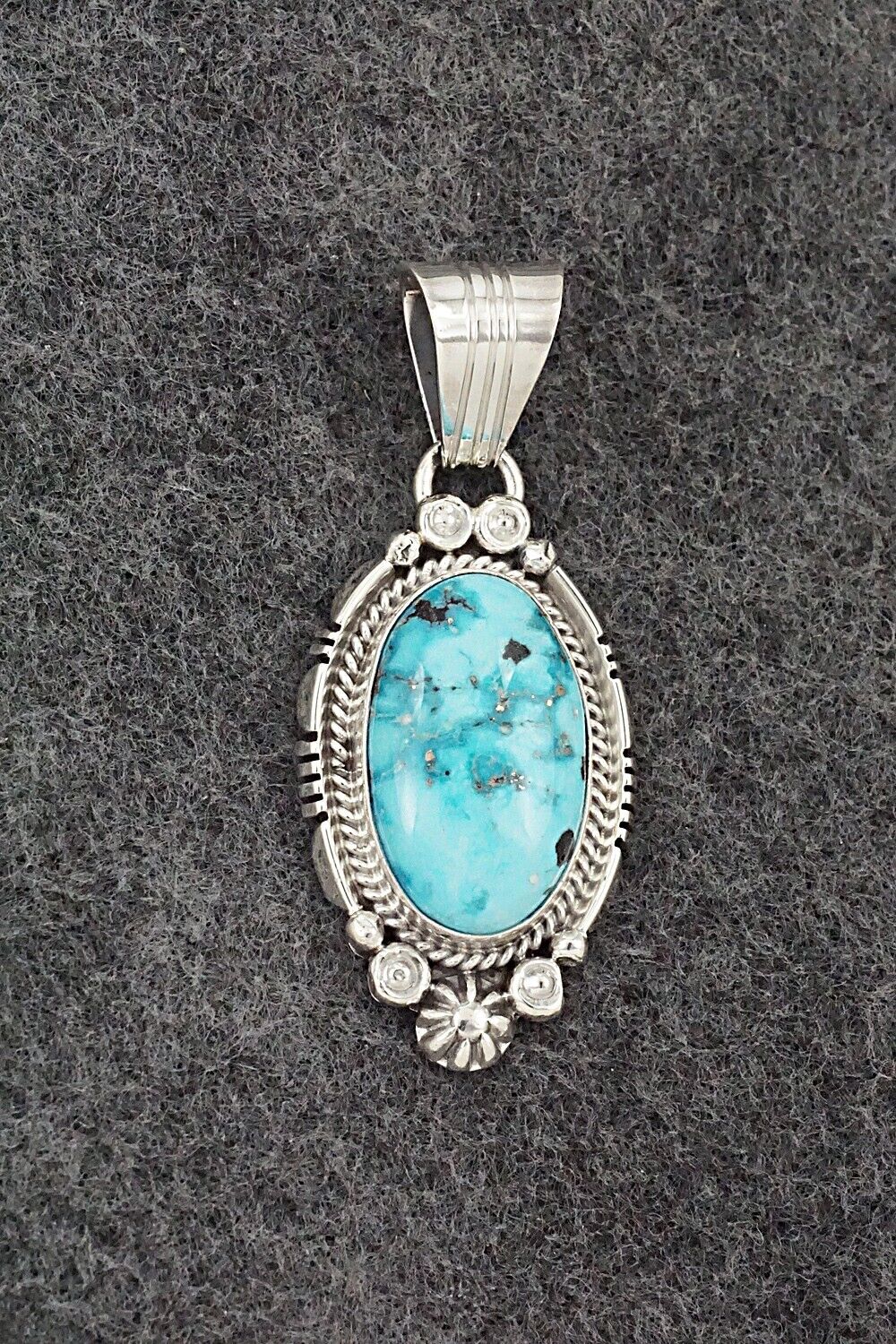 Turquoise & Sterling Silver Pendant - Daniel Benally