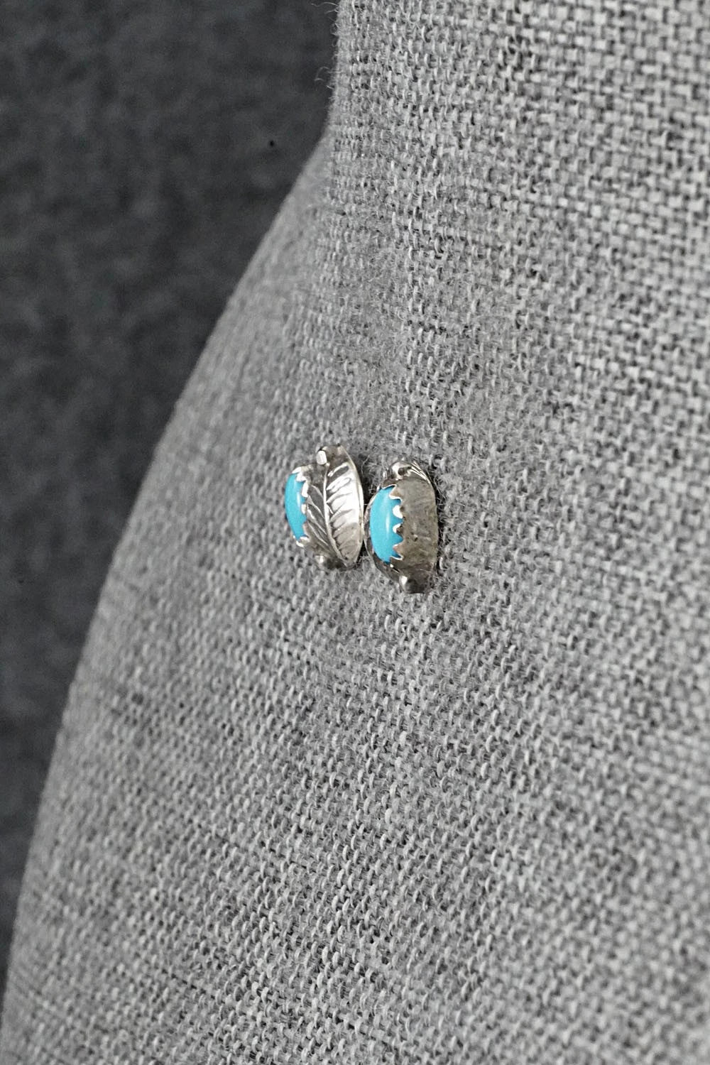 Turquoise & Sterling Silver Earrings - Roselene Joe