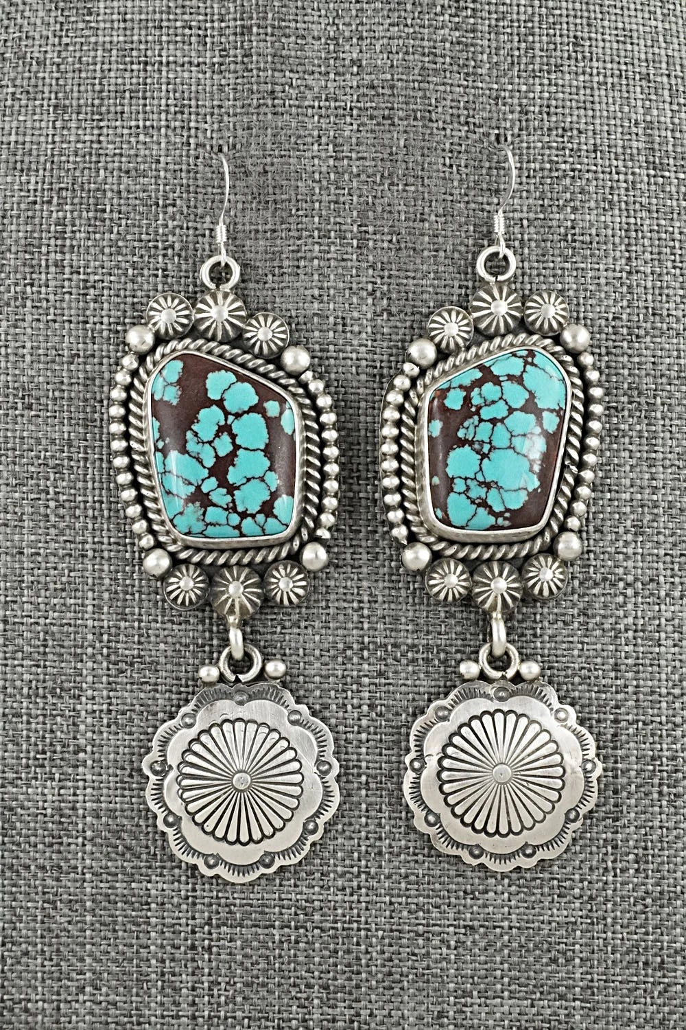Turquoise & Sterling Silver Earrings - Michael Calladitto