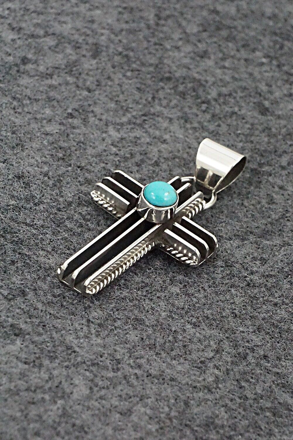 Turquoise & Sterling Silver Pendant - Darrell Yazzie