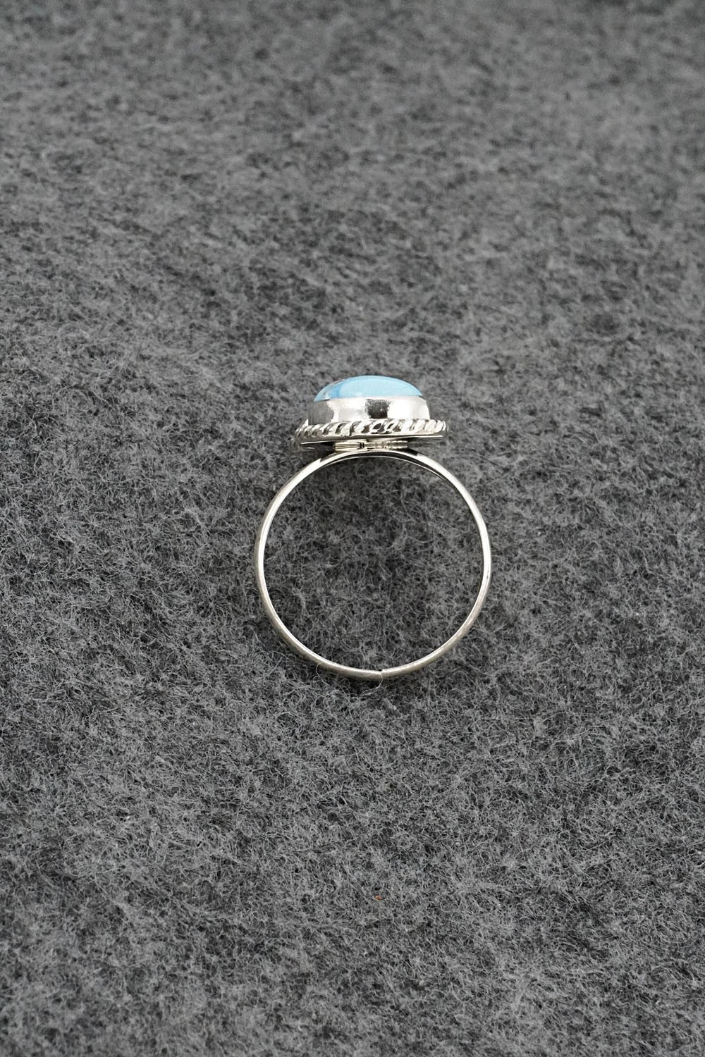 Turquoise & Sterling Silver Ring - Eugene Gruber - Size 7