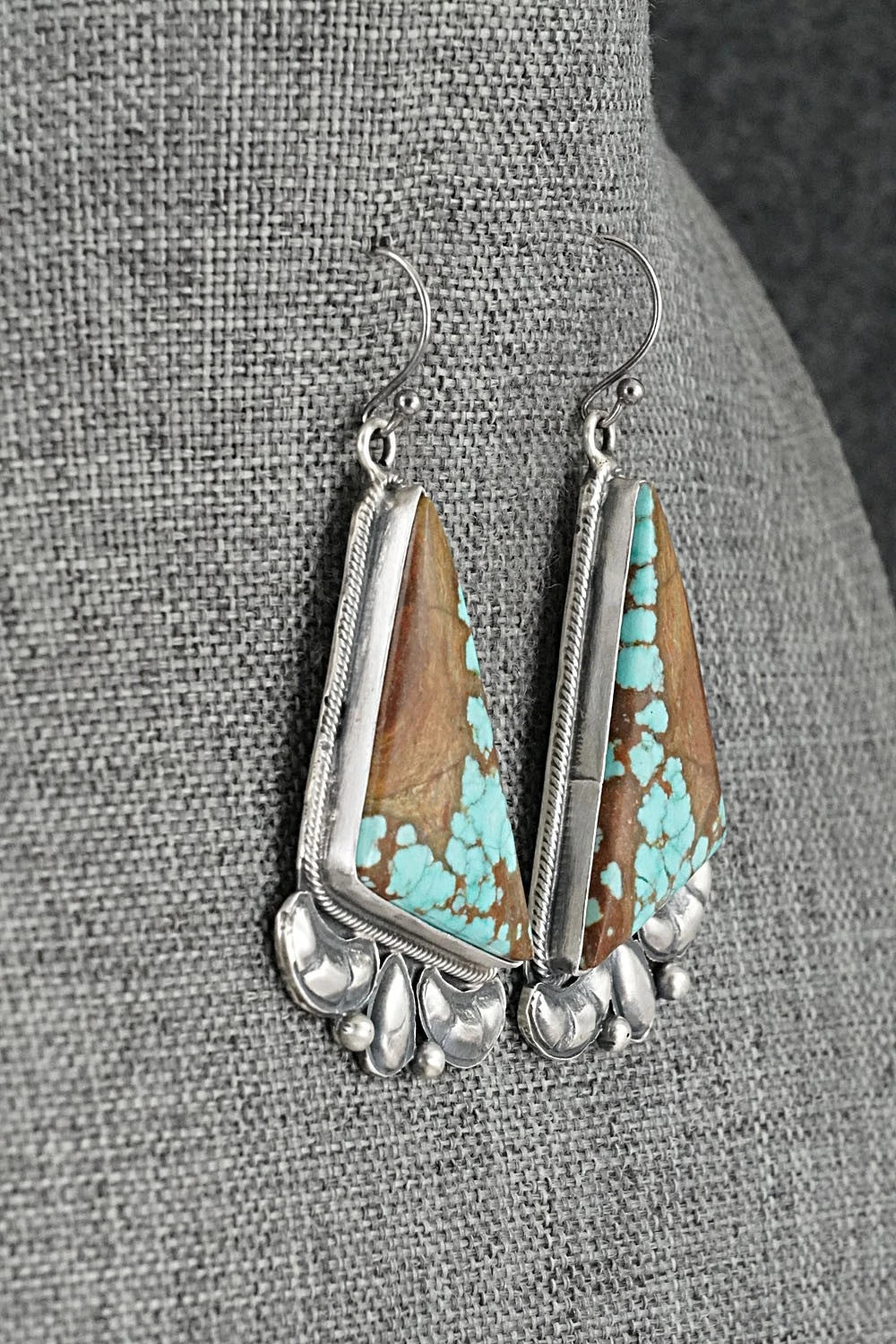 Turquoise & Sterling Silver Necklace and Earrings Set - Paul Livingston