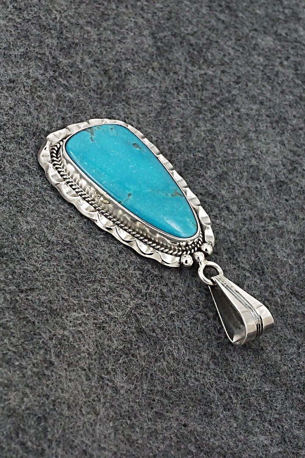 Turquoise & Sterling Silver Pendant - Samuel Yellowhair