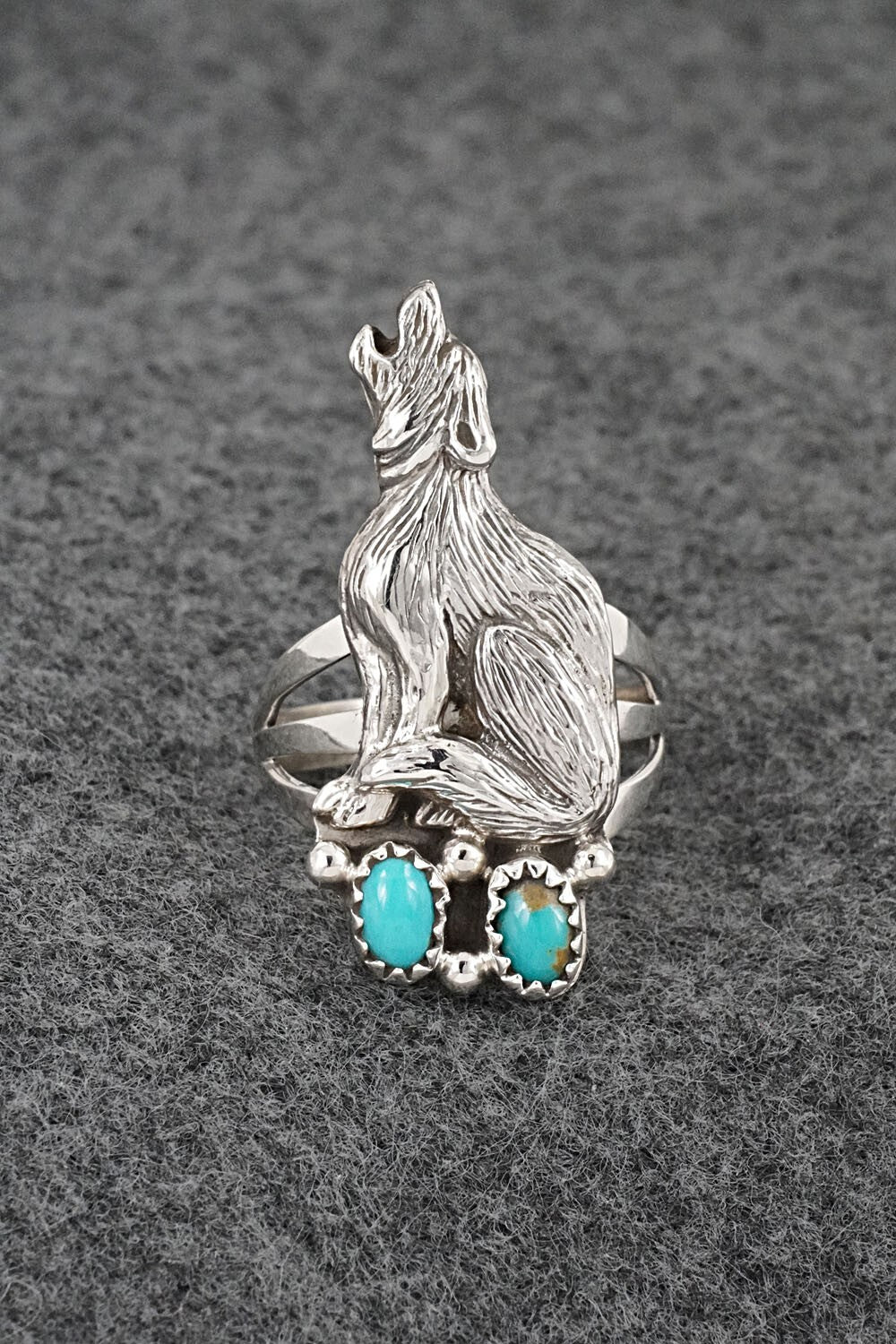 Turquoise & Sterling Silver Ring - Robert Martinez - Size 7.75