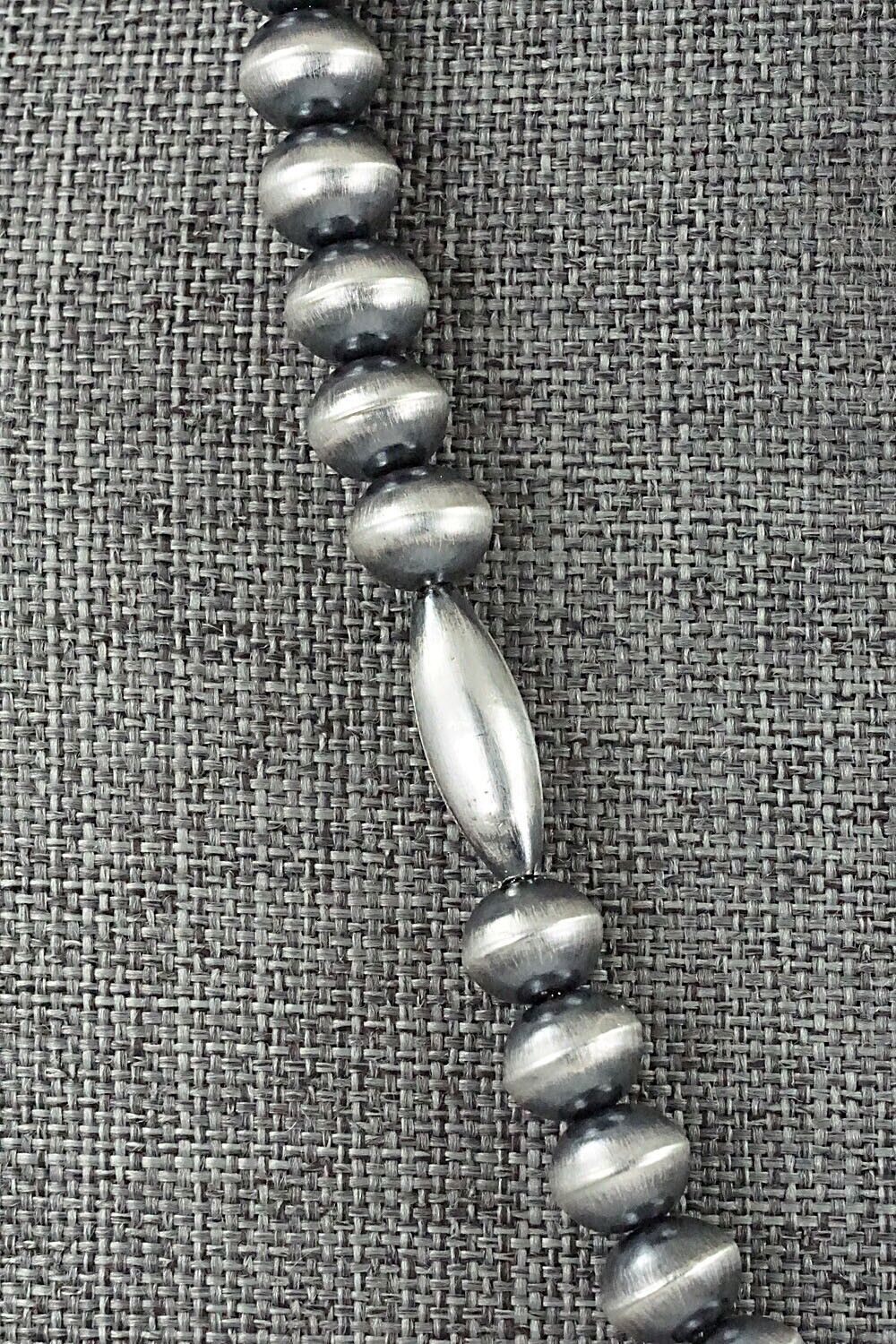 Sterling Silver Navajo Pearl Necklace 18" - Tonisha Haley