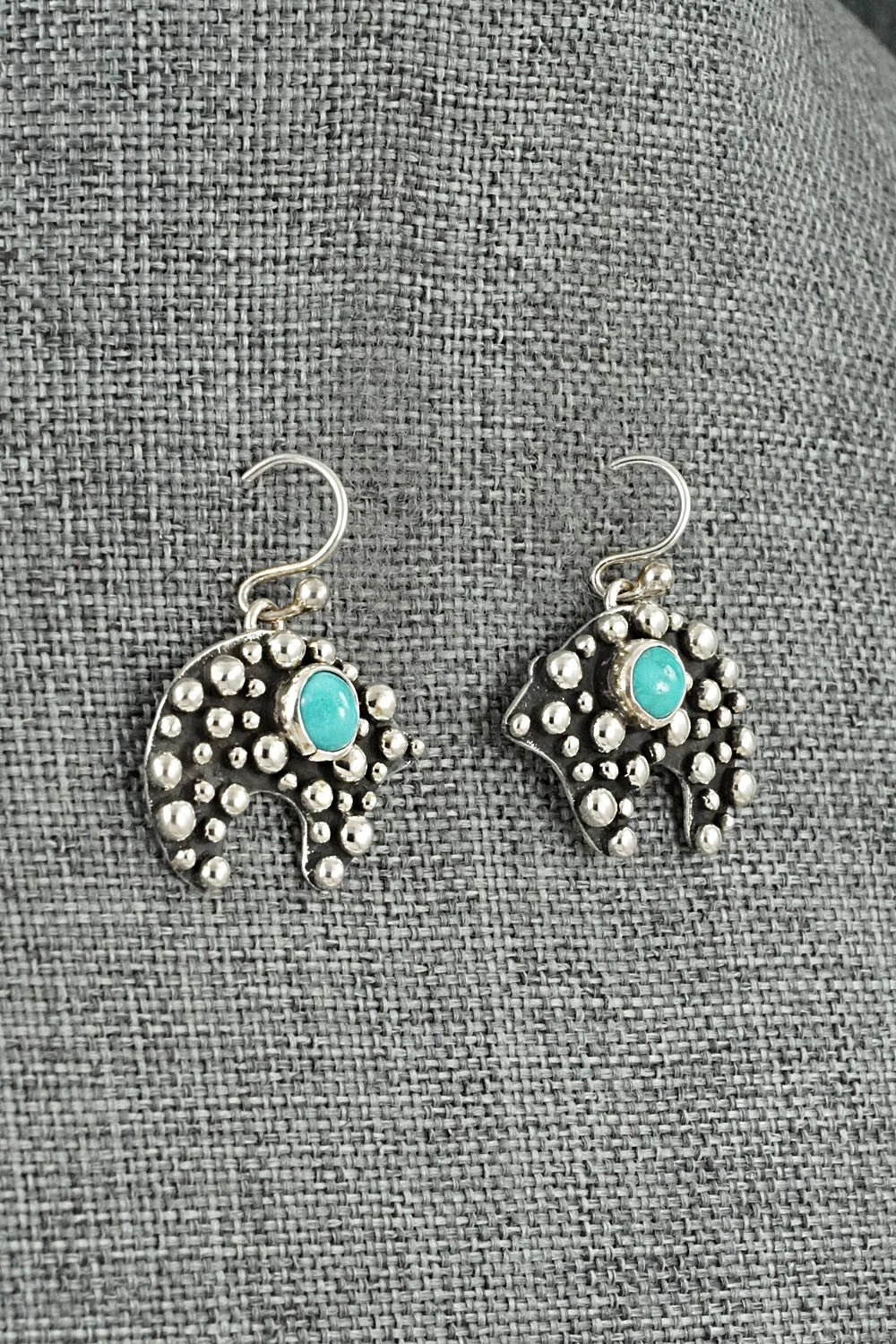 Turquoise & Sterling Silver Earrings - Raymond Coriz