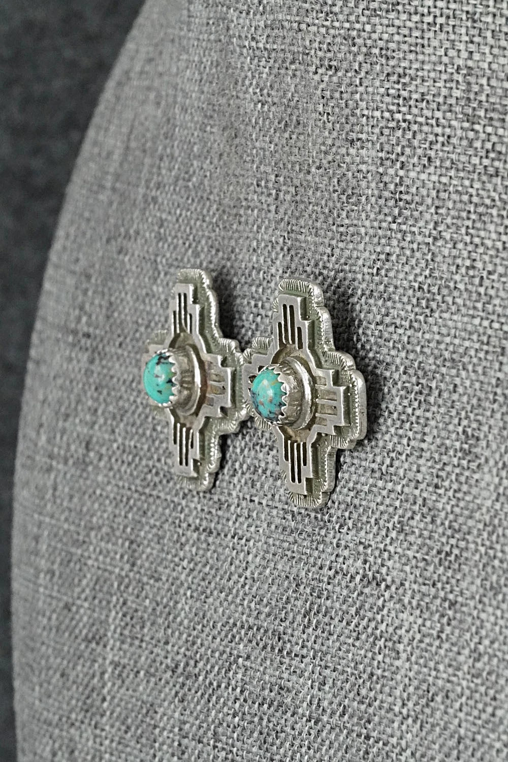 Turquoise & Sterling Silver Earrings - Robinson Martinez