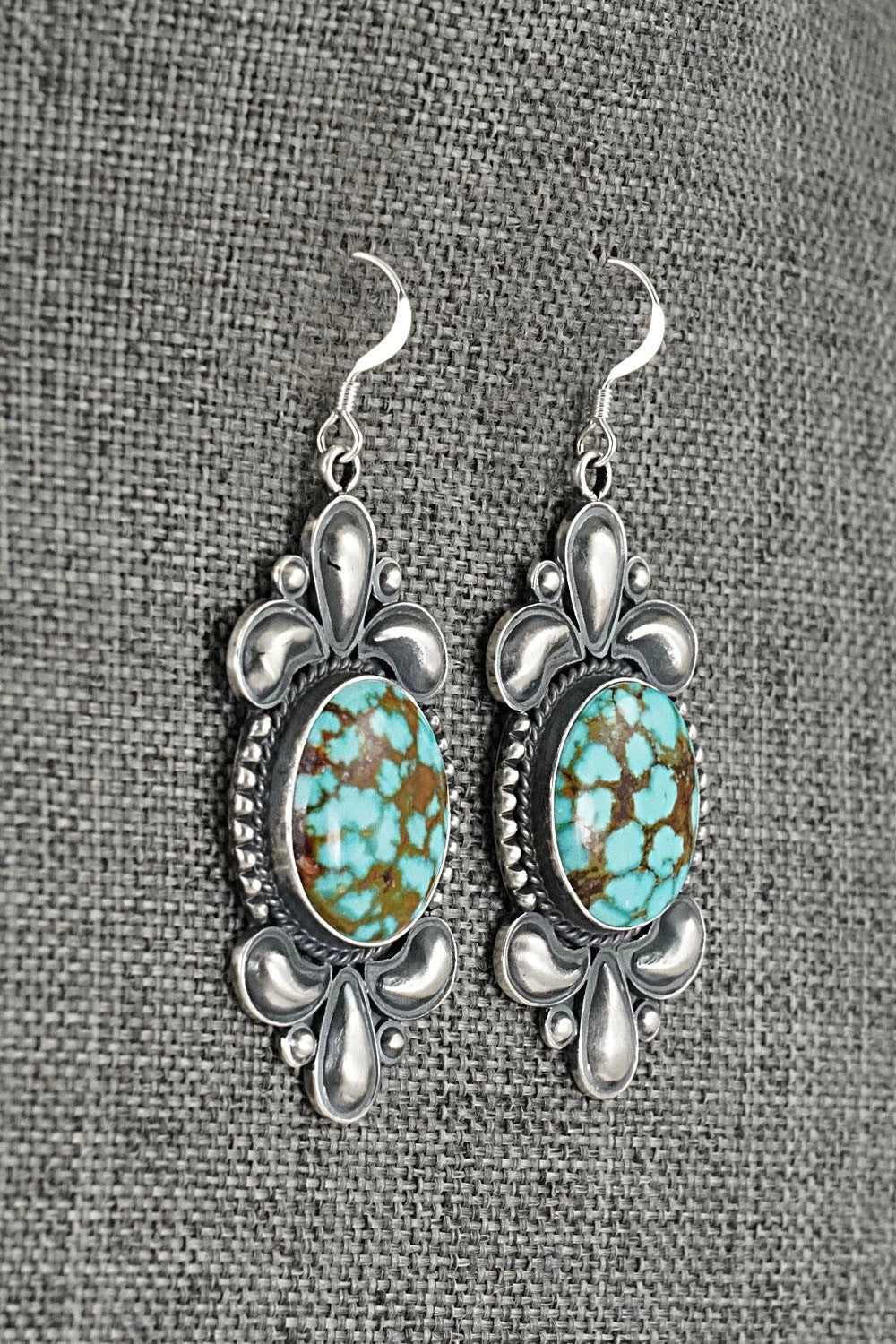 Turquoise & Sterling Silver Necklace and Earrings Set - Derrick Gordon