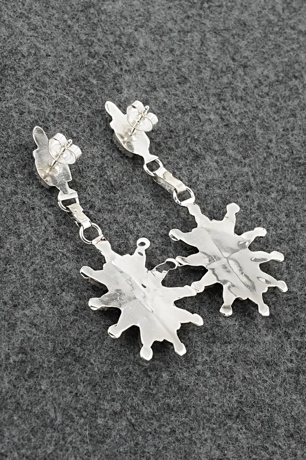 Turquoise & Sterling Silver Earrings - Evonne Hustito