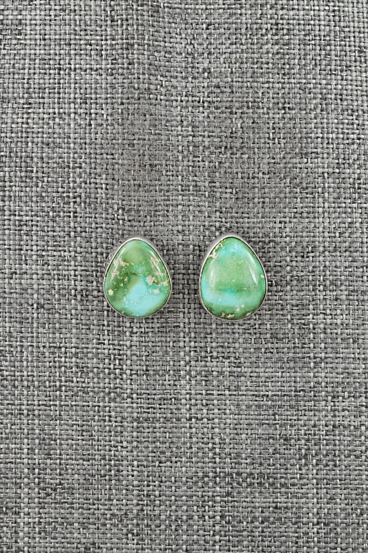Turquoise & Sterling Silver Earrings - Eugene Gruber