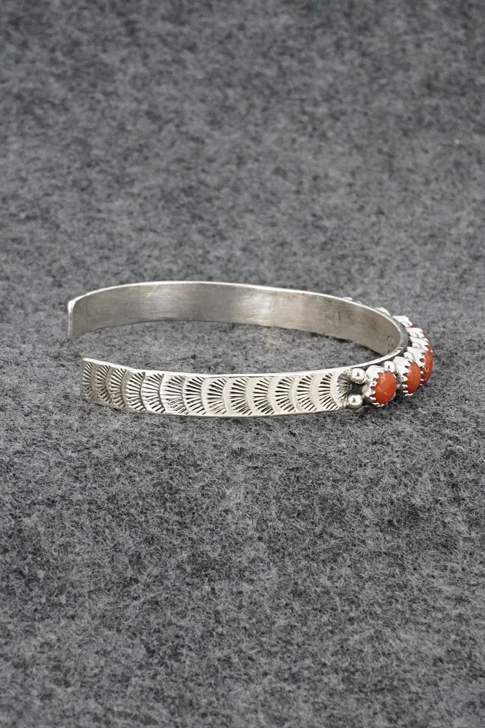 Coral & Sterling Silver Bracelet - Gaynell Parker