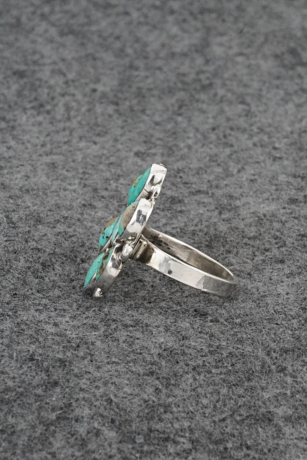 Turquoise & Sterling Silver Ring - Priscilla Reeder - Size 9