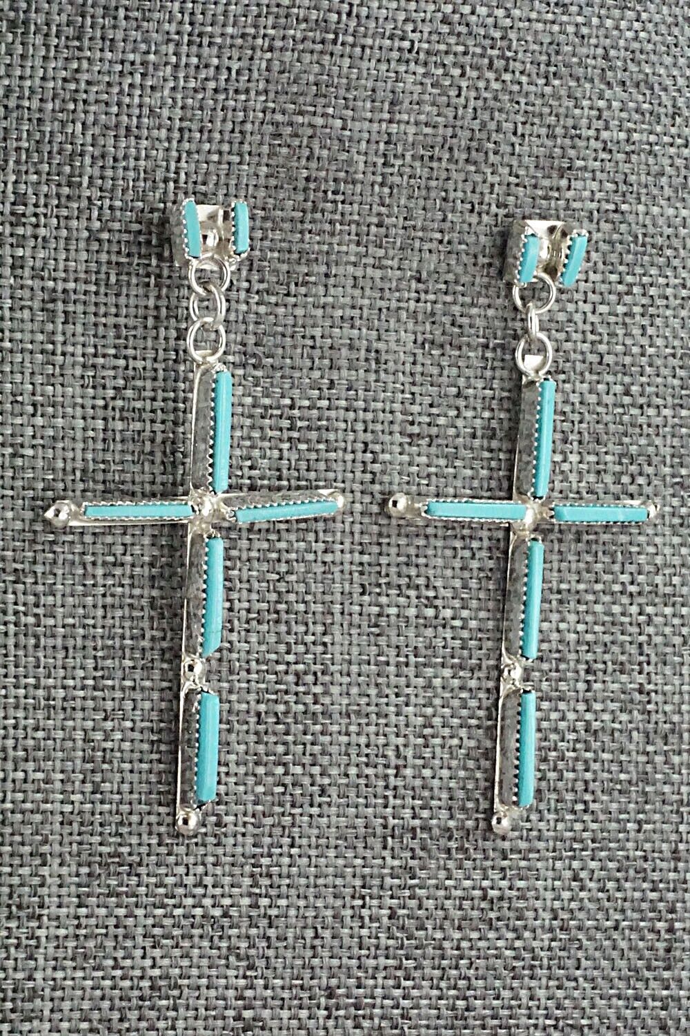 Turquoise & Sterling Silver Earrings - Ashley Laate