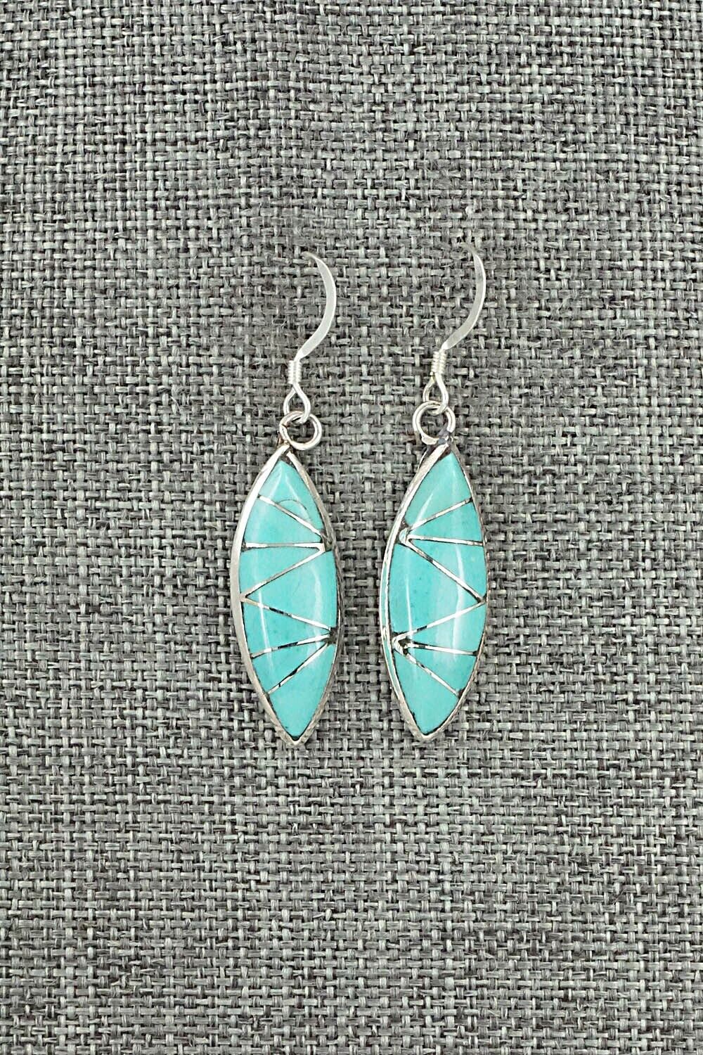 Turquoise & Sterling Silver Earrings - Evelyn Mahkee