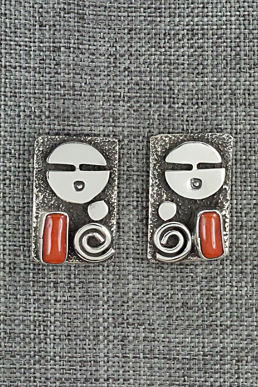 Coral & Sterling Silver Squash Blossom Set - Alex Sanchez