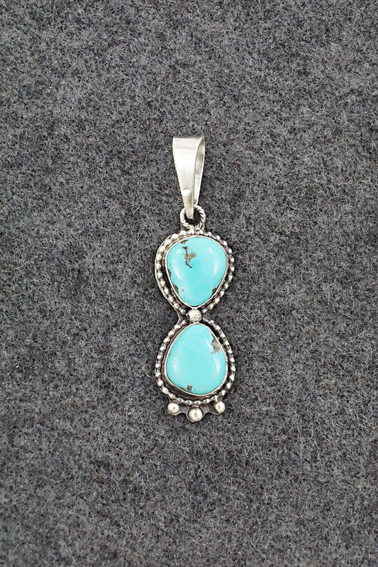 Turquoise & Sterling Silver Pendant - Jimmy Garcia