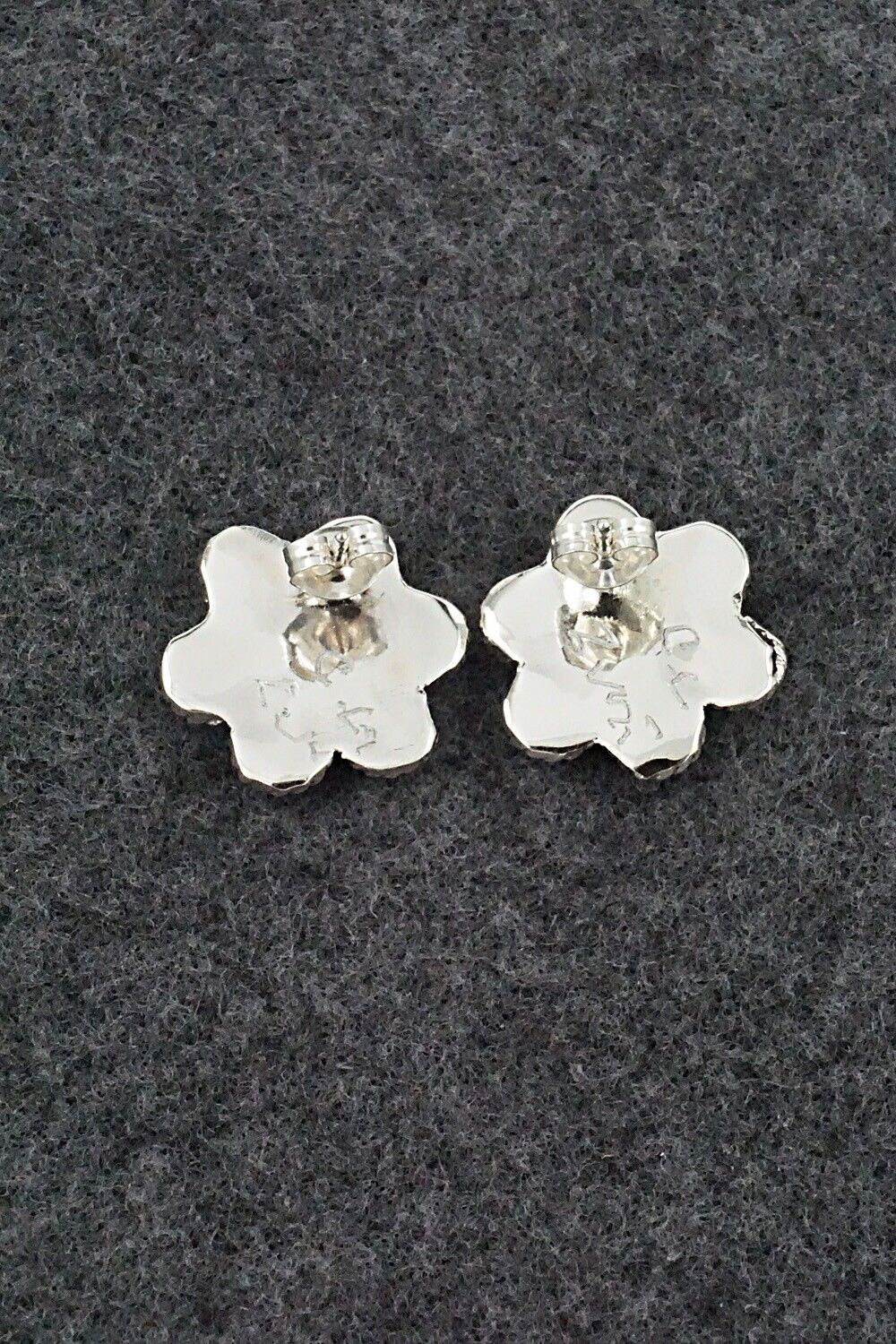 Turquoise & Sterling Silver Earrings - Carol Lateyice