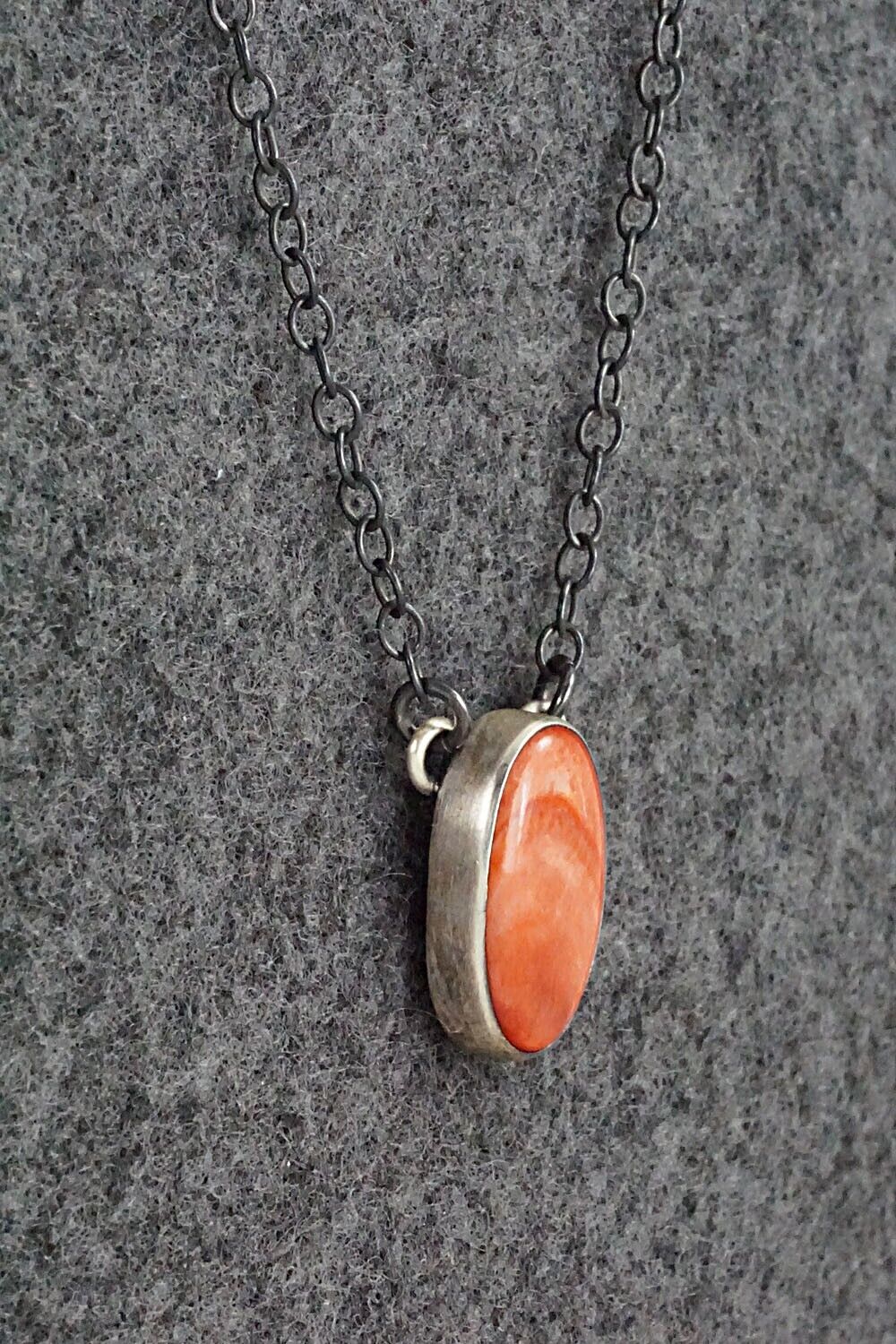 Spiny Oyster & Sterling Silver Necklace - Bernyse Chavez