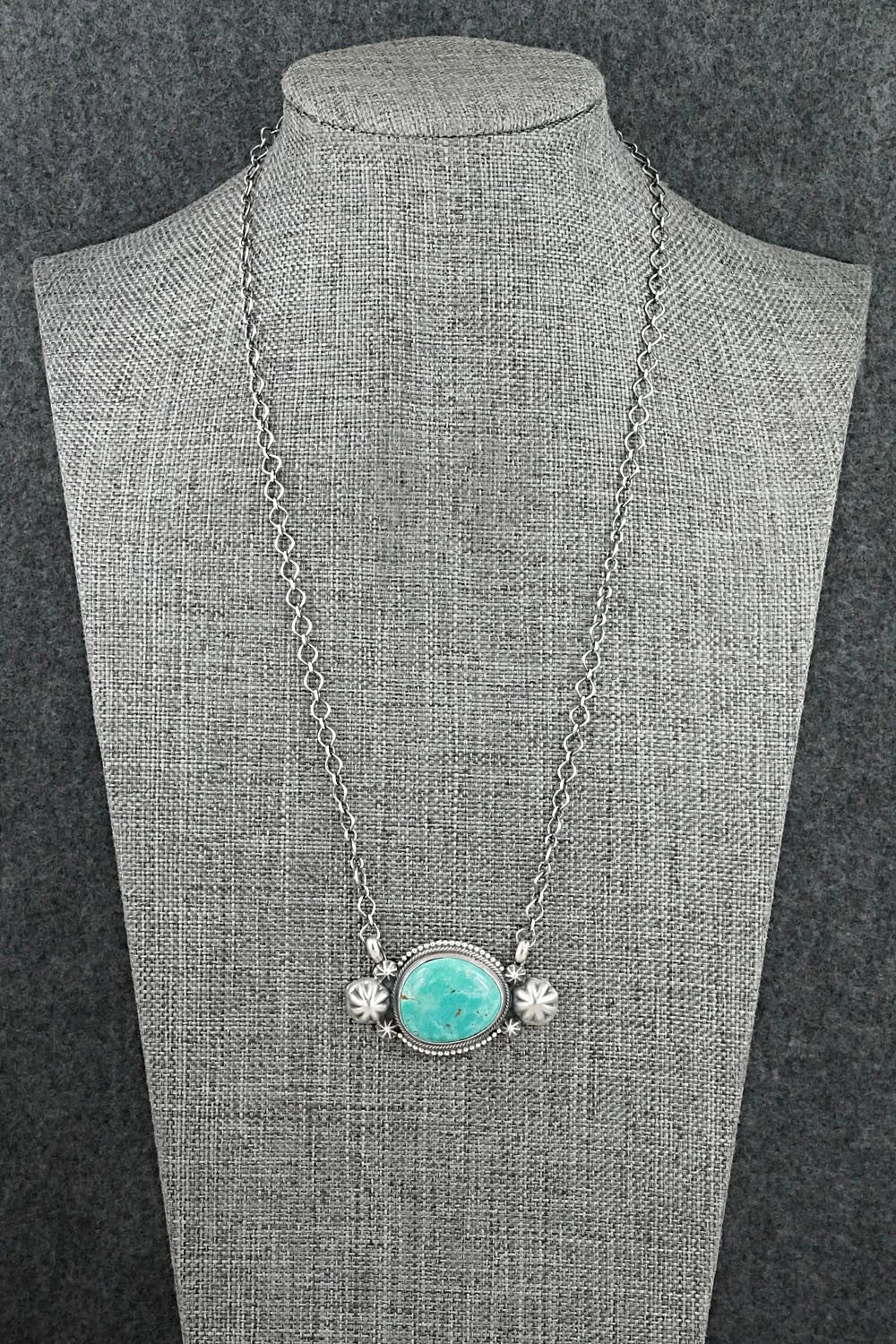 Turquoise & Sterling Silver Necklace - Darrin Livingston