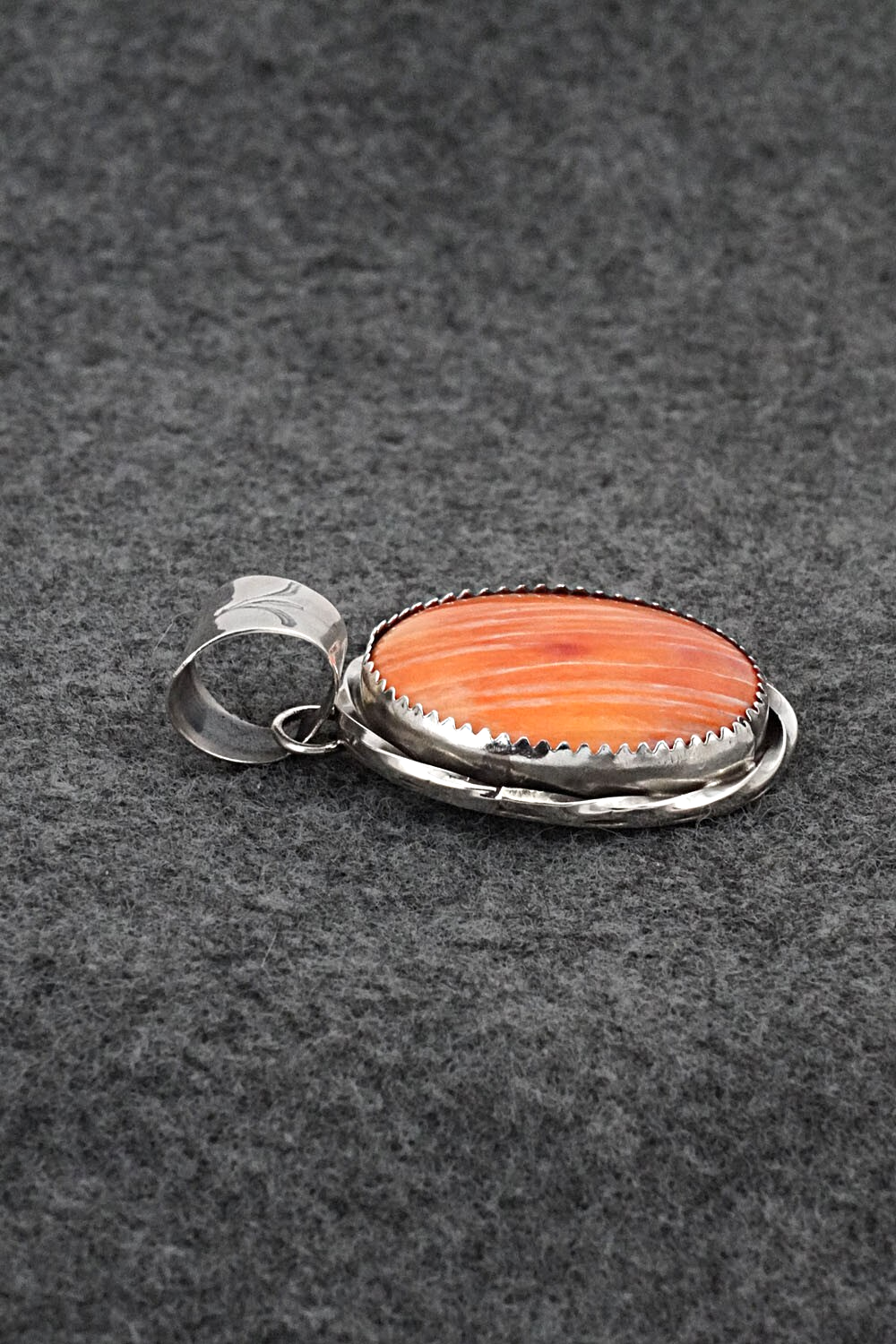 Spiny Oyster & Sterling Silver Pendant - Ernest Hawthorne