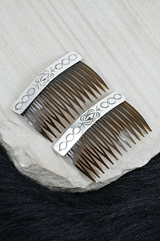 Sterling Silver Hair Combs - Bertha Begay