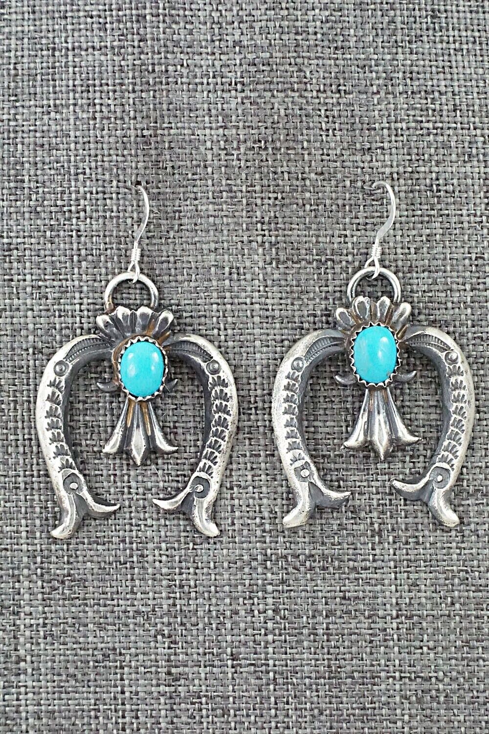 Turquoise & Sterling Silver Earrings - Eva & Linberg Billah