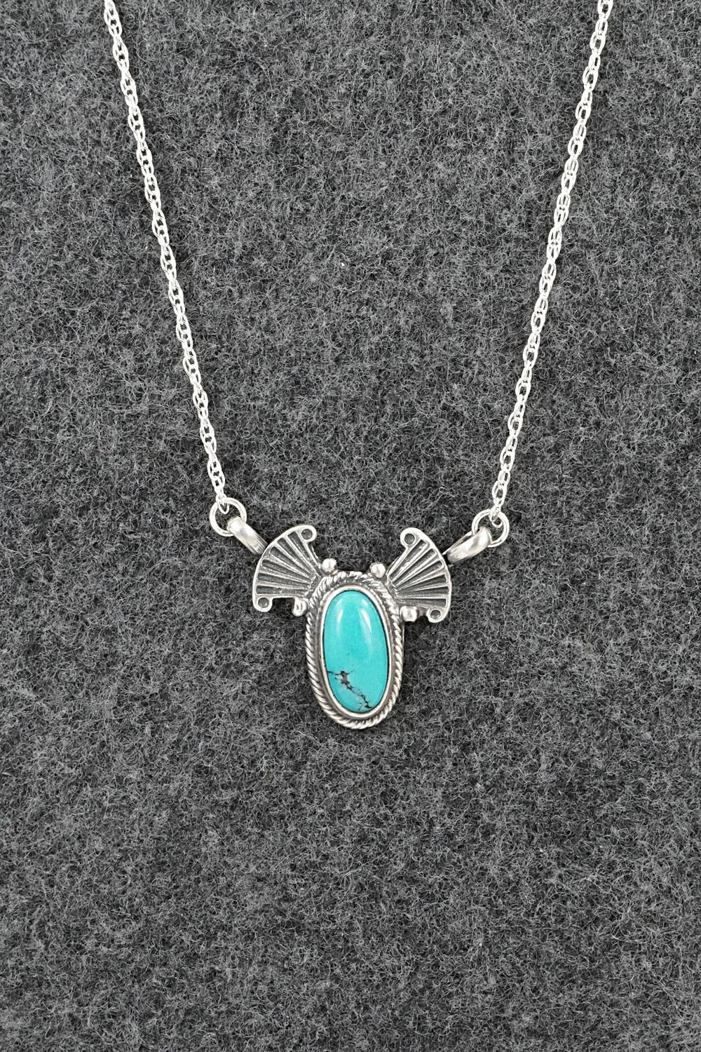 Turquoise & Sterling Silver Necklace - Verley Betone