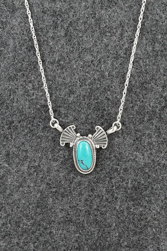 Turquoise & Sterling Silver Necklace - Verley Betone