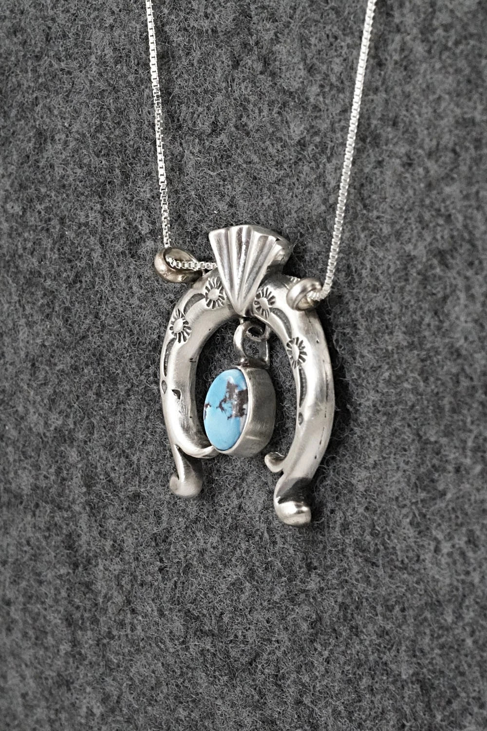 Turquoise & Sterling Silver Necklace - Gary Shorty