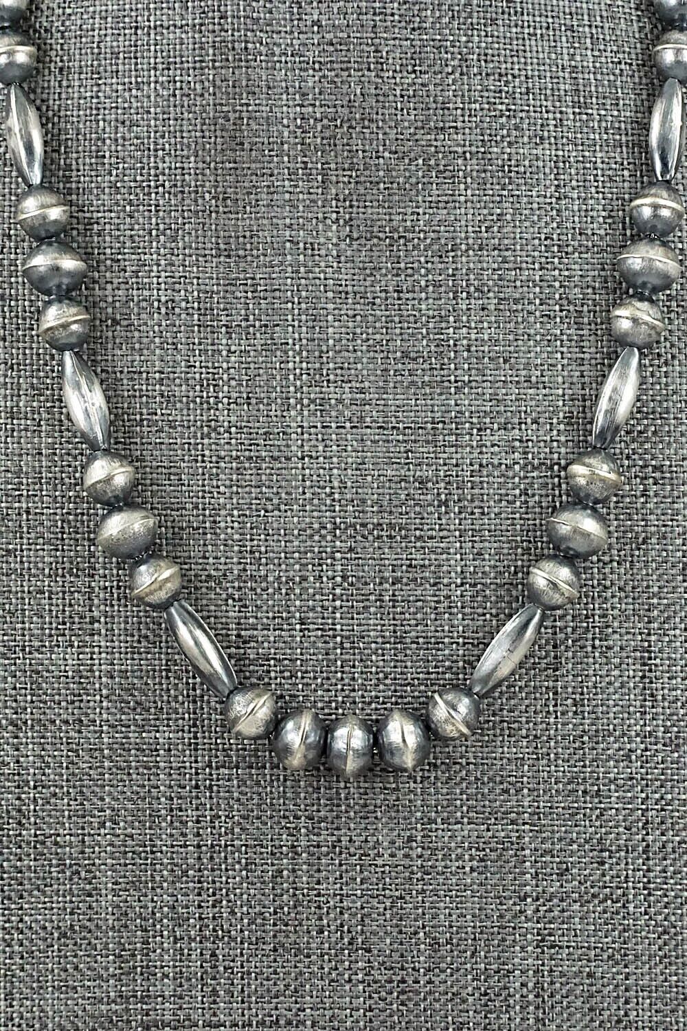 Sterling Silver Navajo Pearl Necklace 18" - Vintage