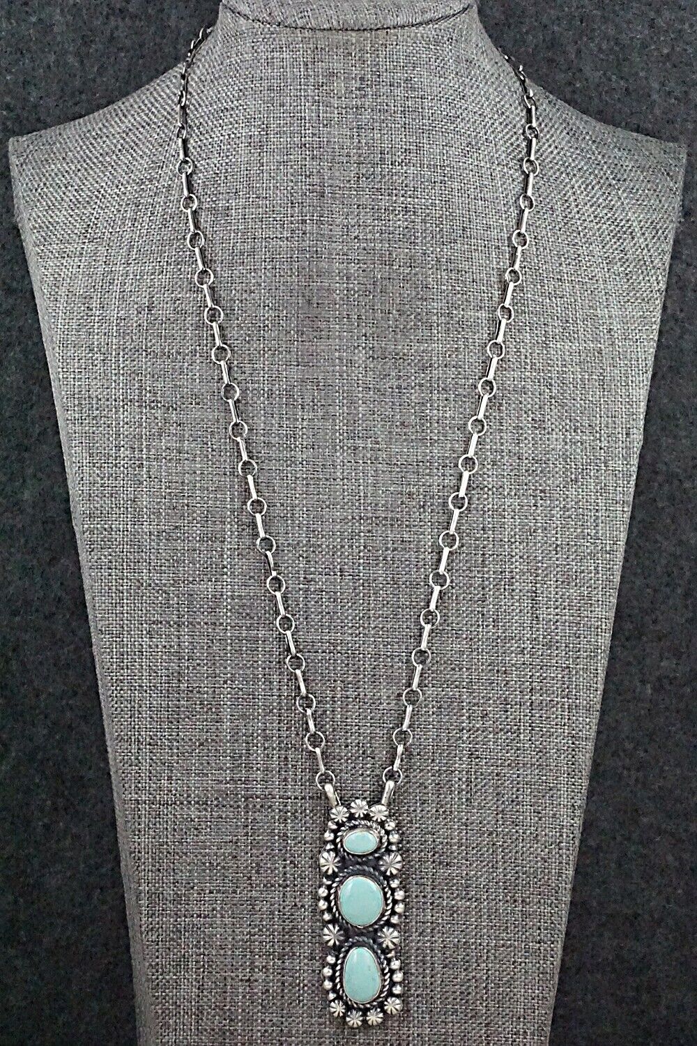 Turquoise & Sterling Silver Necklace - Jeff James