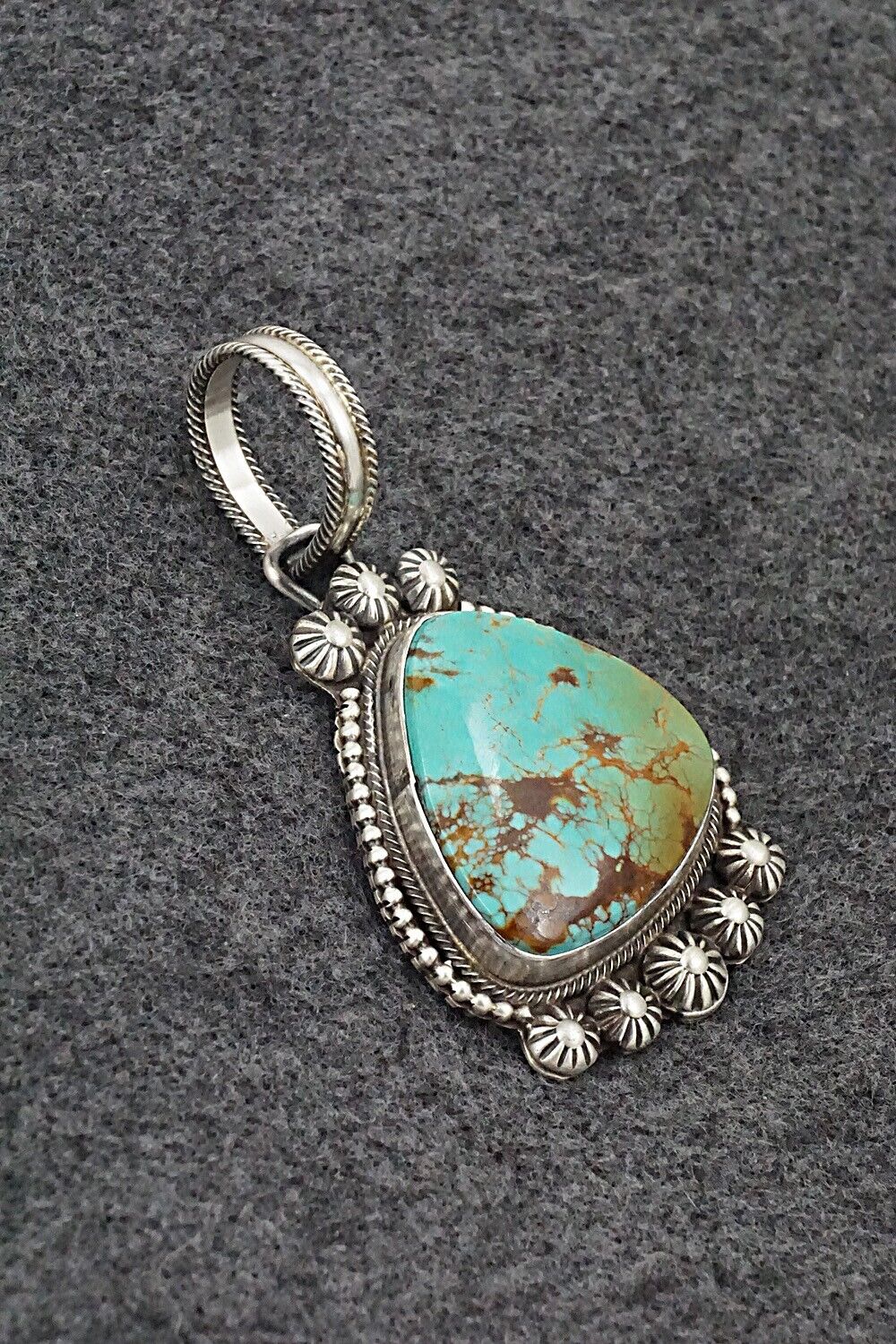 Turquoise & Sterling Silver Pendant - Kathleen Livingston