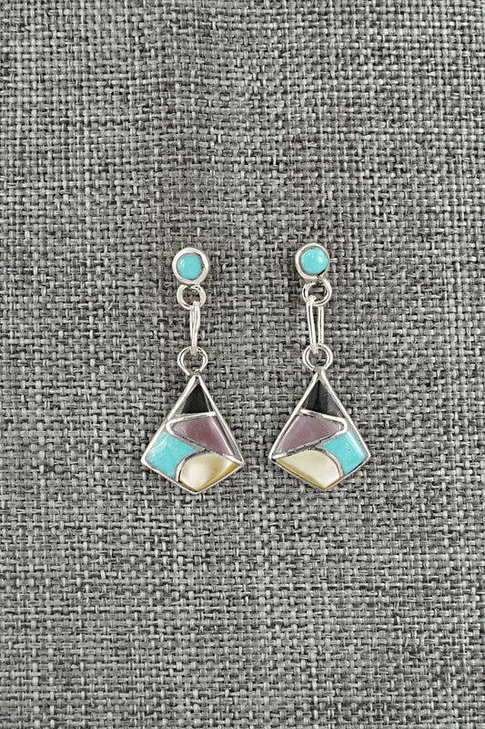 Multi-Stone & Sterling Silver Earrings - Orena Leekya