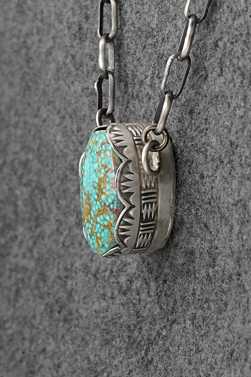 Turquoise & Sterling Silver Necklace - Paul Livingston