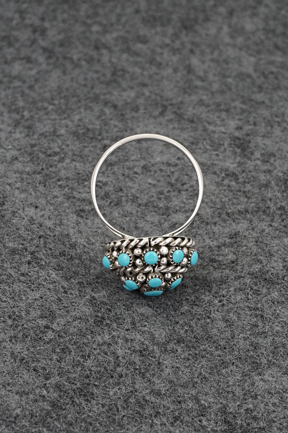 Turquoise & Sterling Silver Ring - Dickie Charley - Size 7.25