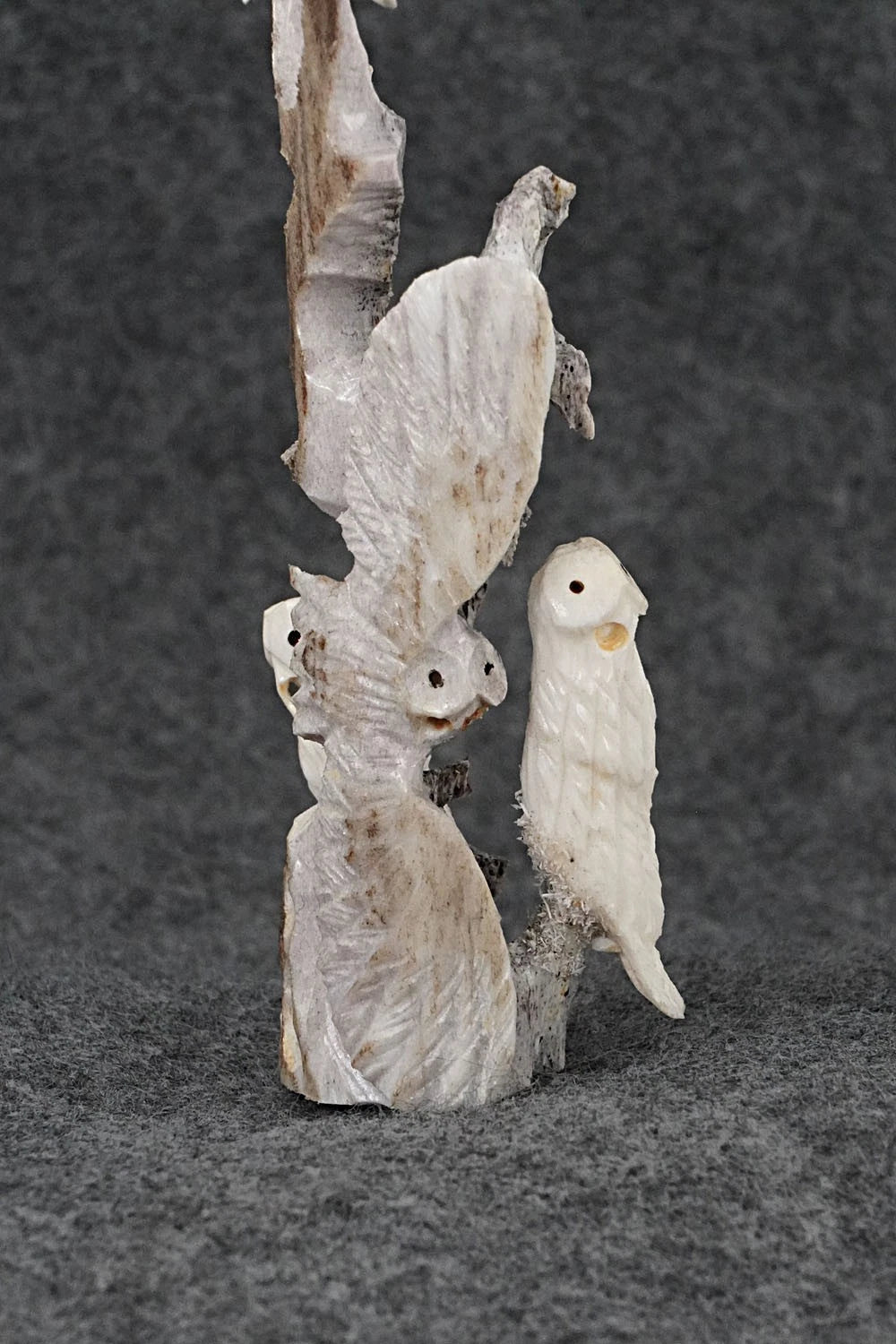 Owls Zuni Fetish Carving - Ruben Najara