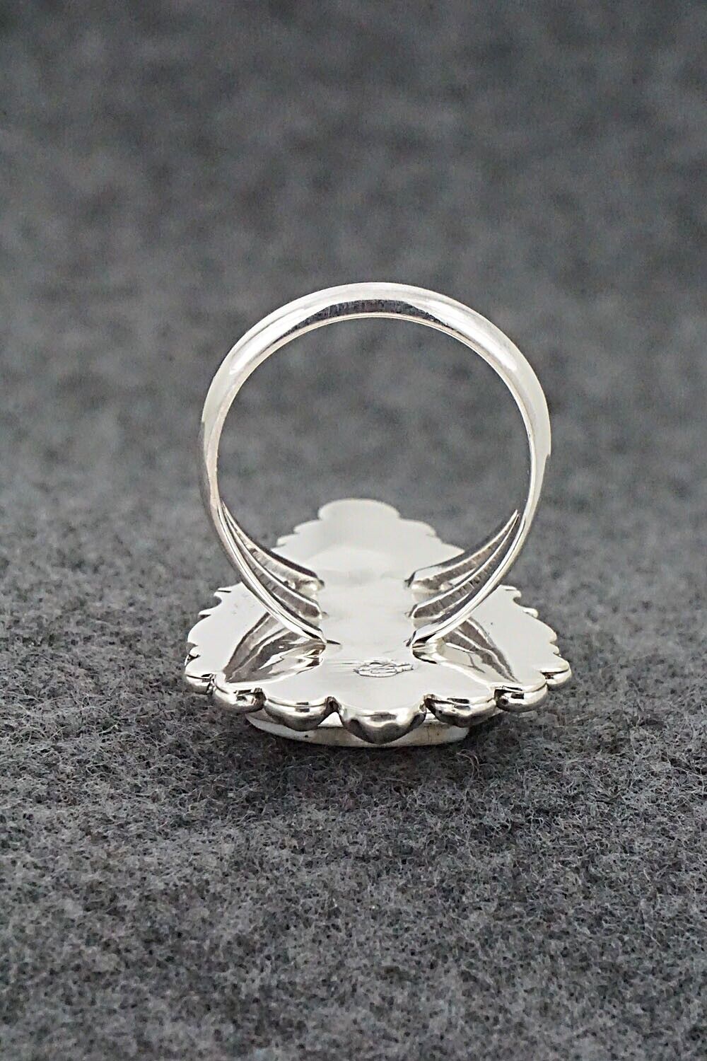White Buffalo & Sterling Silver Ring - Daniel Benally - Size 8