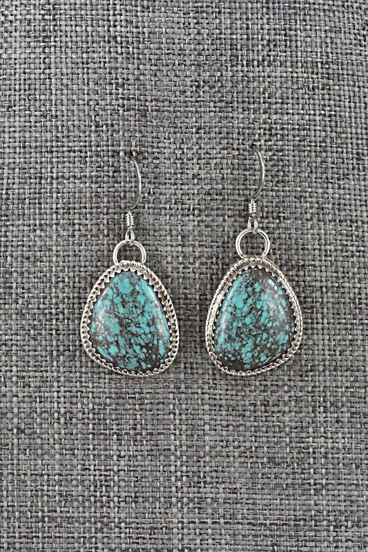 Turquoise & Sterling Silver Earrings - Ernest Hawthorne